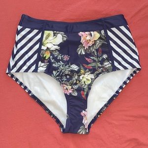 Brand New The Pippa Floral High Waisted Bikini Bottom Sz M ModCloth RRP $49